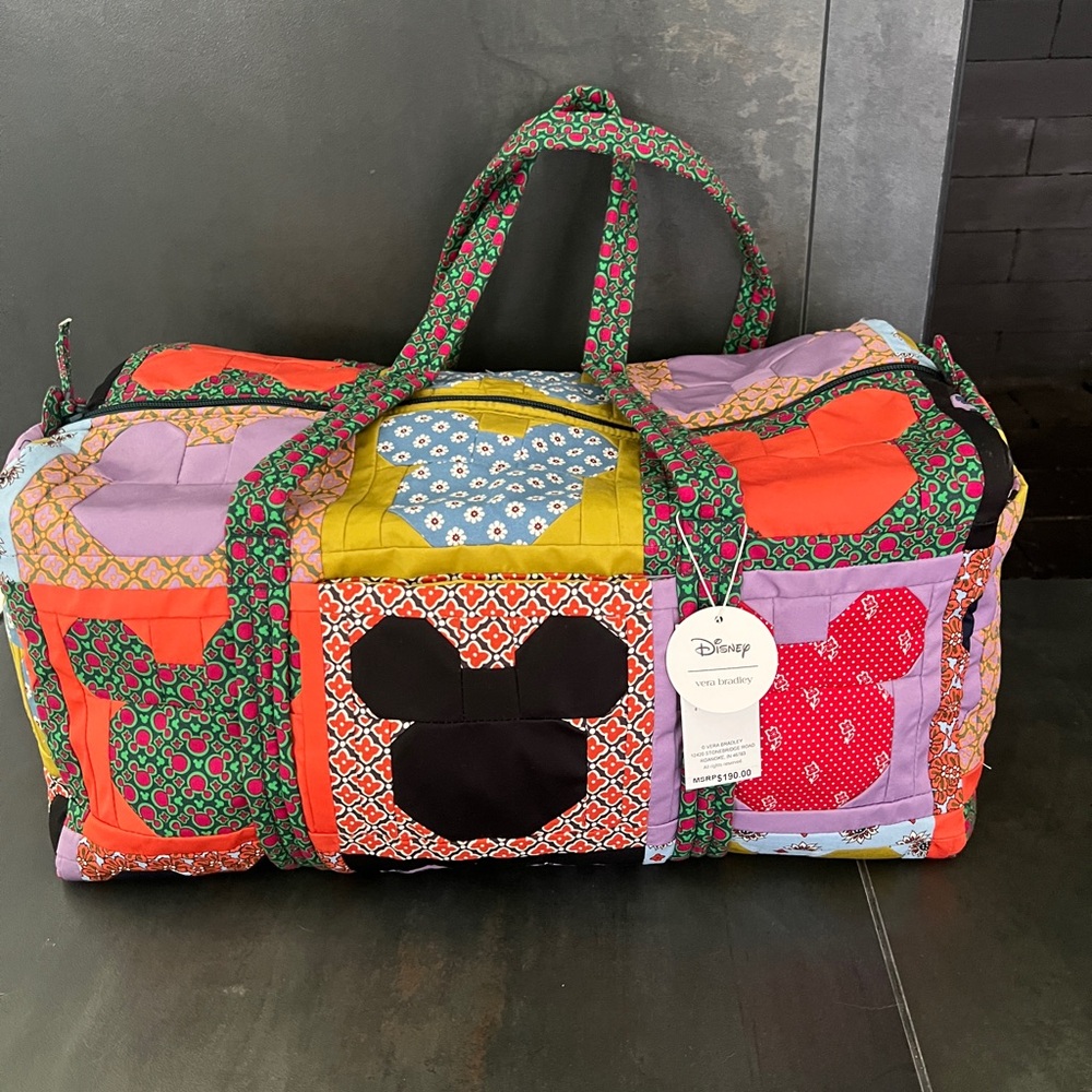 Vera Bradley Disney Multicolor Patchwork duffle